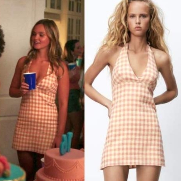 New Zara Gingham Check Halter Blogger Favorite Mini Dress NWT Size XS - Picture 1 of 17